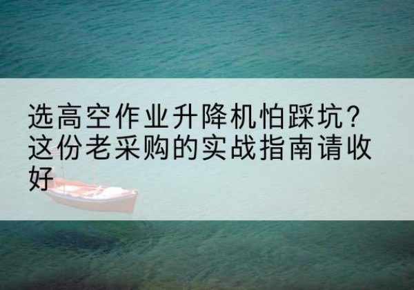 沾化高空作业升降机厂家推荐-选高空作业升降机怕踩坑？这份老采购的实战指南请收好